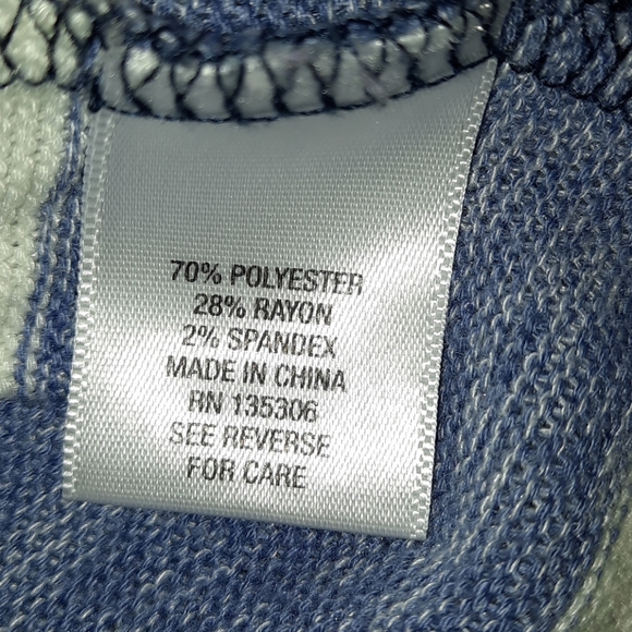 Sunday Blue Striped Hooded Sweatshirt XL - Picture 5 of 5